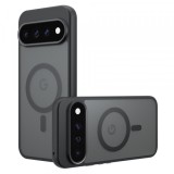 Husa MagSafe pentru Google Pixel 11 Pro XL, Techsuit, PureFrost, Neagra Satinata