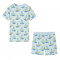 Pijamale pentru copii cu maneci scurte, albastru deschis, 104 GartenMobel Dekor