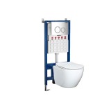 Set rezervor de toaletă Roya Delano 082CHR pentru montare &icirc;n perete