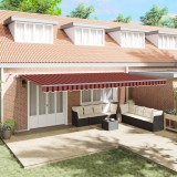 VidaXL Marchiză Retractabilă Automată cu LED Portocalie și Maro 600x300 cm