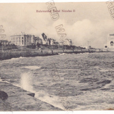 3265 - CONSTANTA, casino, faleza, Romania - old postcard - used - 1917