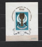 ROMANIA 1966 - CAMPIONATUL MONDIAL DE FOTBAL ANGLIA, colita nestampilata, SA3, Nestampilat