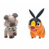 Set 2 Mini Figurine Pokemon - Tepig &amp; Rockruff