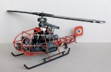 Macheta metalica elicopter F-WGVD, model italian 1953, elicea 60cm se invarte