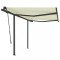 Copertina retractabila automat cu stalpi, crem, 3,5x2,5 m