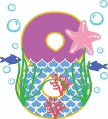 Sticker decorativ, Cifra Opt , Multicolor, 63 cm, 4872ST foto