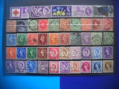 HOPCT LOT NR 572 ANGLIA UK -45 TIMBRE VECHI-STAMPILAT foto