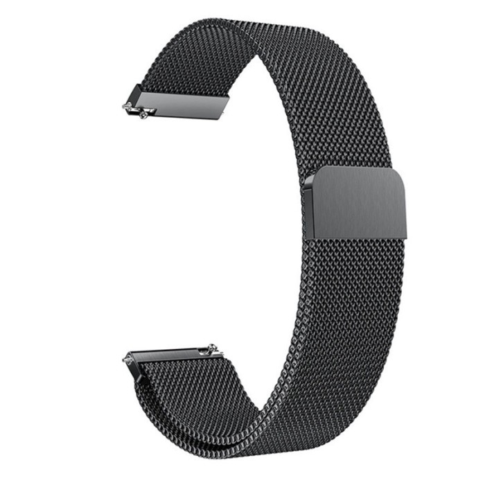 Curea Milanese Loop Slim, compatibila Amazfit Active, telescoape Quick Release, Negru