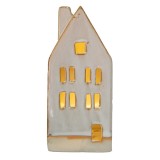 Cumpara ieftin Casuta decorativa portelan bej 7x6x15 cm