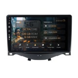 Navigatie Citroen C1 / Peugeot 108 / Toyota AYGO (2014-2022) 6GB RAM Android 13 Octacore Slot Sim 4G DSP GPS Wi-FI Carplay Android Auto USB Bluetooth