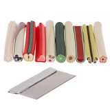 Cumpara ieftin Bețe decorative Fimo Nail Art, 10buc - mix + lamă, INGINAILS