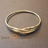 Bratara Linia Vietii , fixa, model incrucisat, placata aur 14K