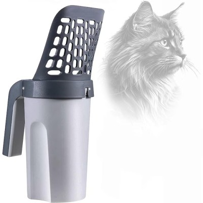 Lopata pentru litiera, APF, design ergonomic, material PP, usor de curatat, gri foto