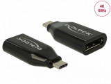 Adaptor USB-C la Displayport (DP Alt Mode) 4K 60Hz HDR T-M, Delock 64151