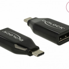 Adaptor USB-C la Displayport (DP Alt Mode) 4K 60Hz HDR T-M, Delock 64151
