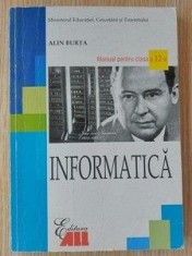 Informatica. Manual pentru clasa a 12-a - Alin Burta