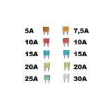 Set 10 sigurante auto mini plate Automax 5-30A, asortate