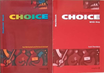 THE PRE-INTERMEDIATE CHOICE VOL.1-2 STUDENT&amp;#039;S BOOK, WORKBOOK WITH KEY-SUE MOHAMED, RICHARD ACKLAM, SCOTT THORNBU foto