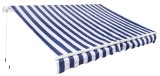 Marchiza retractabila COVENTINA 2x3 m, albastru-alb, 280 g/mp