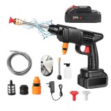 Aparat de spalat cu presiune, fara fir, 30BAR, 200W, ABS si metal, 10m distanta de pulverizare, cu set accesorii, 24V 6000mAh