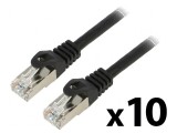 Cablu de patch F/UTP 6 litat CCA PVC negru 3m 26AWG Fire: 8