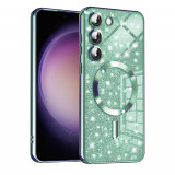 Husa premium Samsung Galaxy S23 Plus Asteroid GSM Luxury Glitter MagSafe, verde deschis