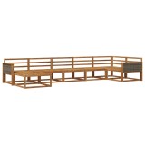 vidaXL Set de canapele de exterior 7 pcs natural Lemn Solid de Acacia 3382737