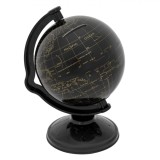 Pusculita pentru copii Shopiens&reg; in forma de Glob Pamantesc negru, 10 x 16 cm