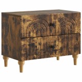 vidaXL Dulap de noapte Stejar fumuriu 62 x 34,5 x 48 cm Lemn prelucrat 894090