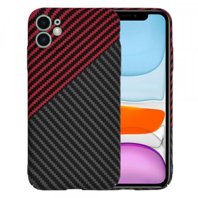 Husa pentru Apple iPhone 11, Techsuit, Carbonite FiberShell Vortex, Rosie foto