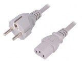 Cablu de Alimentare 5m Gri 3x1mm2 16A