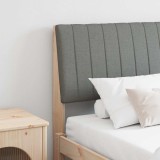 vidaXL Tăblie tapițată Gri &icirc;nchis 200 cm Lemn de pin masiv 879375