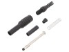 Conector Mufa Banana 4mm CLIFF FCR6381B, 10A, 1kV AC, CAT III 1000V, Negru, Contact Nichelat, Izolat