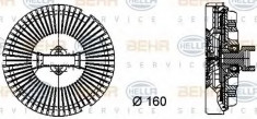 Vascocuplaj / Cupla ventilator radiator BMW X5 (E53) (2000 - 2006) HELLA 8MV 376 733-021 foto