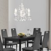 Candelabru Luzern alb, 3 brate, cristale decorative, E14, 140 cm