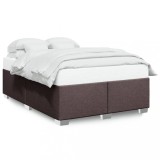 Cumpara ieftin Cadru de pat fara saltea, maro inchis, 140x200 cm, textil