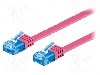 Cablu patch cord, Cat 6a, lungime 0.5m, U/UTP, Goobay - 96298