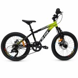 Bicicleta copii DHS Terrana 2026, 20 inch, verde-negru