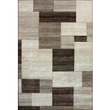 Covor Model Mira 24143-140, Marime 240 x 340 cm, Crem, Maro, Inaltime Fir 6 mm, Antialergic, Polipropilena, Living, Dormitor, Sufragerie, Birou