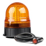 Lampa de avertizare cu flash tip kogut 80 LED AMiO, cu magnet, ECE R10, 12/24V, lumina portocalie, montaj pe magnet sau 3 suruburi, cablu 4 m, IP56,