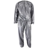 Costum Sauna Slabit Argintiu YC-6123, Marimi L, XL, XXL, Unisex, Accelereaza Arderea Grasimilor, Anticelulitic