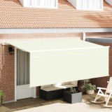 vidaXL Cortina Retractabilă Crem 400 x 200 cm Poliester și Aluminiu 3329783
