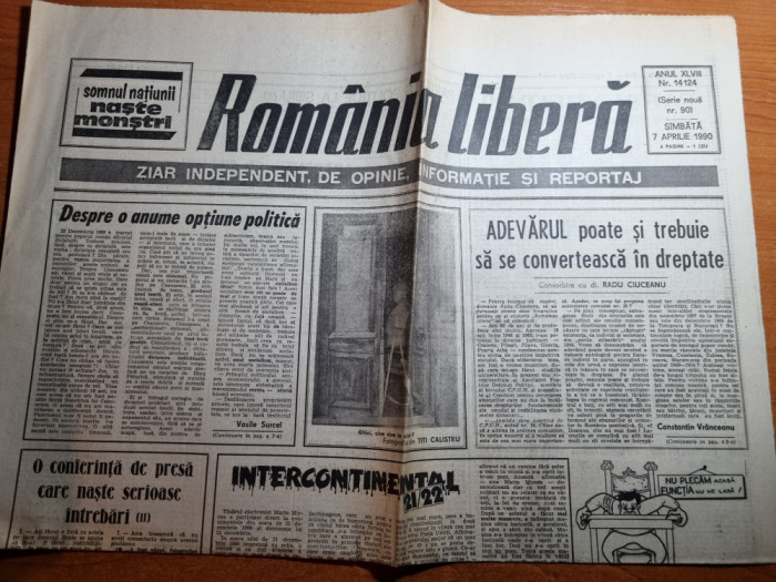 romania libera 7 aprilie 1990-procesul comunistilor