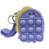 Breloc portofel pop it mov dinozaur