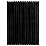 Cumpara ieftin Draperie opaca, negru, 290 x 245 cm, catifea, cu carlige