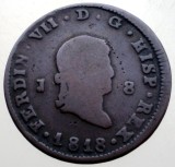 B.686 SPANIA FERDINAND VII 8 MAREVEDIS 1818 J