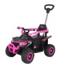 ATV electric pentru copii, 4 in 1, Kinderauto Hercules, cu maner, 35W 6V, telecomanda, echipare premium, roz