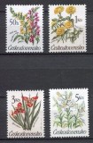 Cehoslovacia 1990 - Flori de gradina, flora, serie neuzata