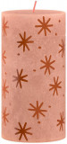 Lum&acirc;nare bolsius Rustic, Crăciun, cu imprimare Caramel cremos, 130/68 mm
