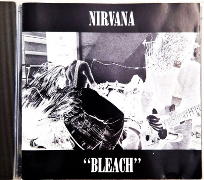 Nirvana &amp;lrm;&amp;ndash; Bleach 1989 VG+ / VG+ CD album Geffen Europa rock grunge foto
